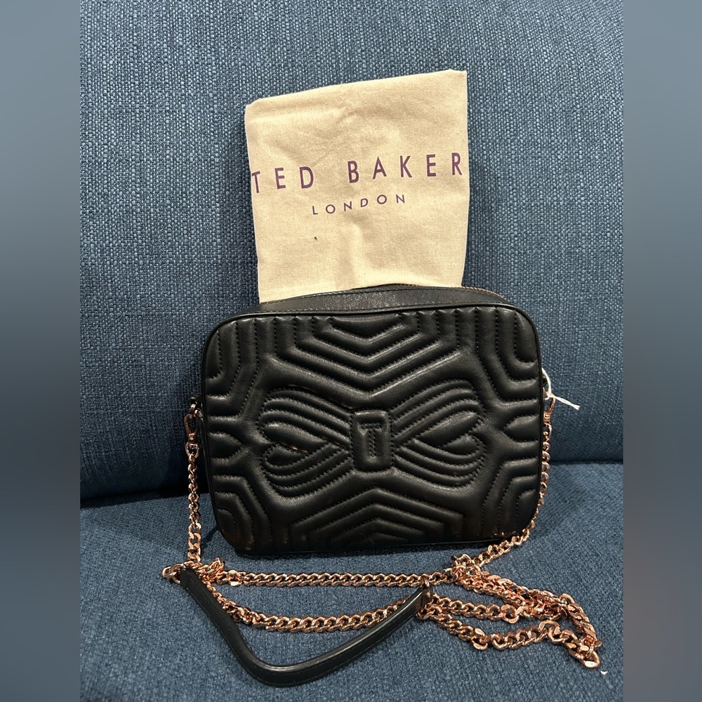 TED BAKER Quilted Leather Camera Crossbody Bag